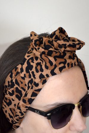 Telli Saç Bandanası - Leopar