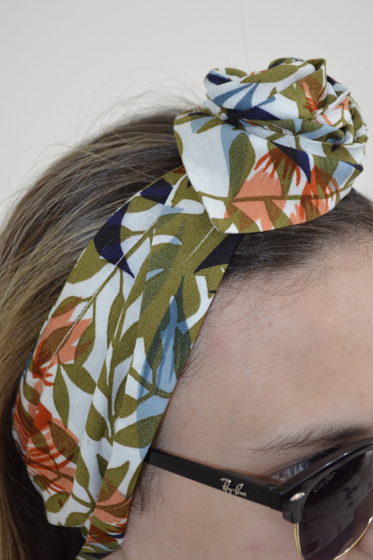 Telli Saç Bandanası - Tropical Leaf - Görsel 2
