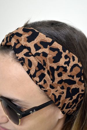 Lastikli Saç Bandanası - Leopar