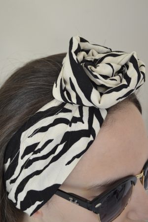 Telli Saç Bandanası - New Zebra